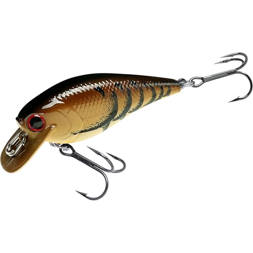 LUCKY CRAFT Fat CB BDS Magic 1.2, Crank Action Perfect Wobbling Freshwater Lake Bass Fishing Champion Bait - color: 507 All Brown Craw