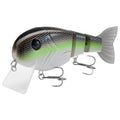 BASSROCK Topwater Fishing Lures for Bass Pike Salmon Floating Swimbait Jointed Crankbait Freshwater Saltwater 4.9in/1.76oz RK1001 - color: Brown/Green, size: 4.9in/1.76oz