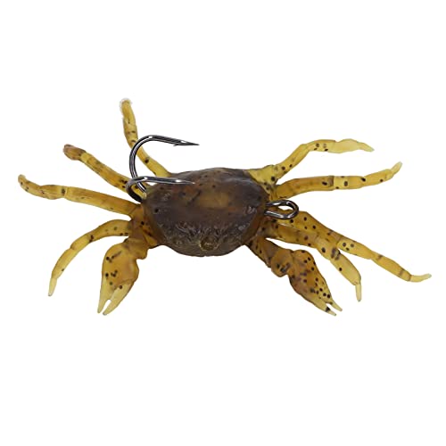 Crab Lures, Soft Bait with Hooks, Artificial Crab Bait 8Pcs 5.1in 1.2oz for Freshwater Saltwater Lake River Ocean Fishing Enthusiasts