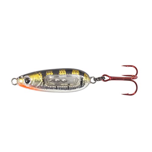 Northland Fishing Tackle Glass Buck-Shot Ice Fishing Jigging Spoon, Assorted Sizes & Colors for Walleye, Perch, and Crappie - color: Green Perch, size: 1/8 Oz