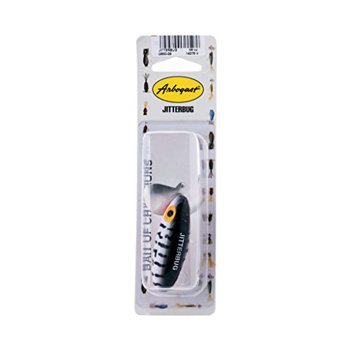 Arbogast Jitterbug Topwater Bass Fishing Lure - Excellent for Night Fishing - color: Coach Dog Orange Belly, size: 2 1/2" 3/8 oz