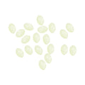 PATIKIL Glow Fishing Beads Plastic Oval Rubber Luminous Fishing Bait Eggs Rig Bead Tackle Lures Accessories with Box - color: White, size: 8x6mm