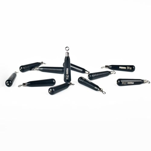 Tungsten Free Rig Weights,10Pcs Drop Shot Rig Weights Tungsten Fishing Sinkers, More Compact Than Lead Weights, Tie on Connect - size: 5/16oz - 10 Pack, style: No Chip Black