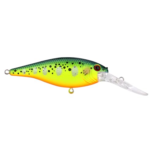 Berkley Flicker Shad Fishing Lure, Black Gold, 1/2 oz, 3 1/2in | 9cm Crankbaits, Size, Profile and Dive Depth Imitates Real Shad, Equipped with Fusion19 Hook - color: Black Gold, size: 3 1/2in - 1/2 oz