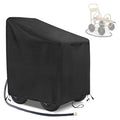 Garden Hose Reel Cart Cover, 600D Outdoor Hose Cart Covers for outside, Waterproof Anti-UV Hose Reel Cover, All Season Protection-30.3"L x26.3"Wx 35"H - size: 30.3"L x26.3"Wx 35"H