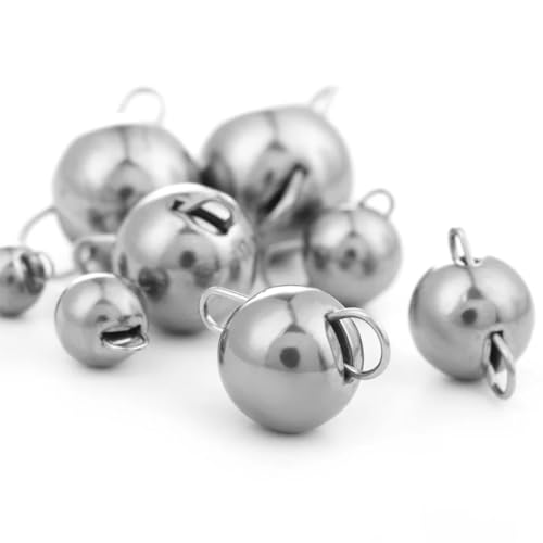 Fpeinc Tungsten Alloy Fishing Weights Sinkers Swivel Ball Sinkers, 5PCS Lead Free Double Ring Sinkers 1g-8g High Stiffness Weights Cannonball Sinkers for Saltwater Fishing - size: 4 gram