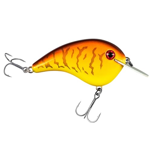 Strike King Chick Magnet Flatside Shallow Diver Fishing Lure, 7/16 oz, Dives 4-6' - color: Spring Craw