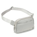 Pander Everywhere Belt Bag for Women, 5 Zipper Pockets Nylon Crossbody Fanny Pack Purse (Seal Grey) - color: Seal Grey