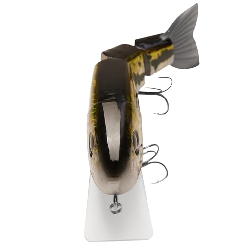 BASSROCK Topwater Fishing Lures for Bass Pike Salmon Floating Swimbait Jointed Crankbait Freshwater Saltwater 4.9in/1.76oz RK1001 - color: Baby Bass, size: 3.9in/1.04oz