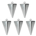 Pyramid Sinkers Assorted Weights 2oz 3oz 4oz, Lead Surf Fishing Sinkers for Saltwater Beach Bottom Fishing (5-8 Pack) - size: 4oz-5pcs