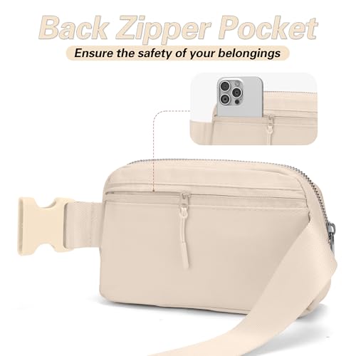 JSJ Mini Fanny Pack for Women & Men,Valentines Day Gifts for Girls Teens Kids Daughter Sister Her,Trendy Stuff Crossbody Bags Cute Everywhere Belt Bags.(Creamy) - color: Creamy