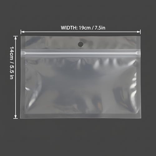 100 Pack Soft Plastic Baits Bags 7.5"x5.5" | Heavy-Duty Clear Lock Zipper Lure Packaging Bags - Leakproof Double-Sealed Zipper Storage for Soft Plastic Lures & Fishing Gear | Multiple Sizes - size: 7.5" x 5.5"