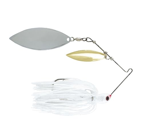 Luck E Strike Jimmy Houston Legends Spinner Bait with Willow Blades - color: White, size: 1/2 OZ