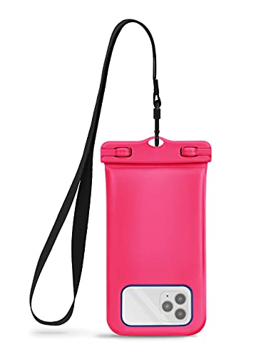 CaliCase XL Waterproof Floating Case - color: Pink Glow in The Dark