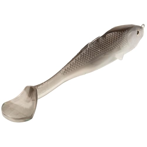 Strike King Final Copy Weedless Fishing Lure, Pre-Rigged Soft Plastic Swimbait - color: Ghost Shad, size: 4.75"