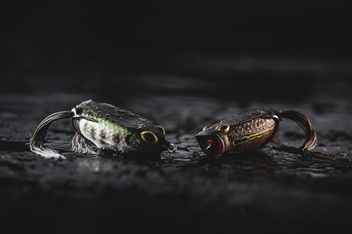 Berkley Swamp Lord Hollow Body Frog Fishing Bait - color: Green Pumpkin, size: Popping