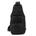 DEPARTED Tactical Sling Pack Military Rover Shoulder Daypack Outdoor Chest Pack Shoulder Backpack for Fly Fishing Camping Hiking Trekking Bag for Men and Women - color: Black