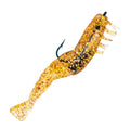 Charlie's Worms Artificial Fishing Bait Charlie's Shrimp Trio Freshwater Saltwater Bass Fishing Lures Scented Soft Bait 3pk - color: Golden Shrimp