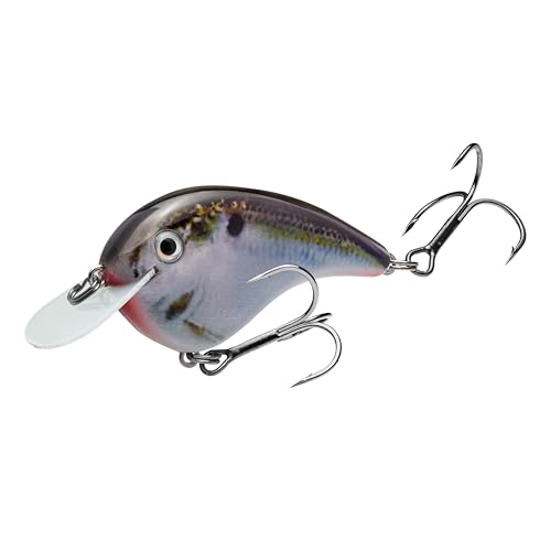 Strike King Chick Magnet Flatside Shallow Diver Fishing Lure, 7/16 oz, Dives 4-6' - color: Natural Shad