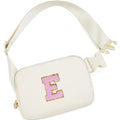 Uygafly Birthday Gifts for 4 5 6 7 8 9 10 11 12 13 Year Old Girl,Gift for Teen Girls Kids Toddler,Personalized Initial Fanny Pack Purse Crossbody Bag Belt Bag Cute Trendy Stuff | Cream,E - color: Cream, style: E
