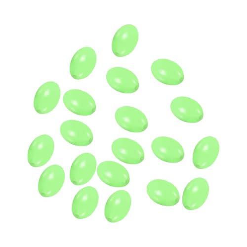 PATIKIL Glow Fishing Beads Plastic Oval Rubber Luminous Fishing Bait Eggs Rig Bead Tackle Lures Accessories with Box - color: Green, size: 12x8mm
