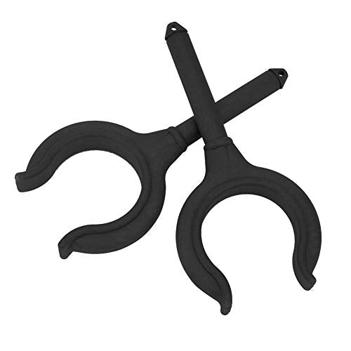 2 pcs Boat Oar Lock, Marine Rowlock Horn Side Mount, Fishing Rod Holder Bracket, for Marine Rubber Dinghy Accessories, Kayak,Cknoe,Marine Boat,Lifeboat - color: Black