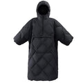 ATEPA Wearable Sleeping Bag Blanket Poncho, Recycled Water-Resistant Camping Poncho, Stadium Blanket for Outdoor Sports - color: Black