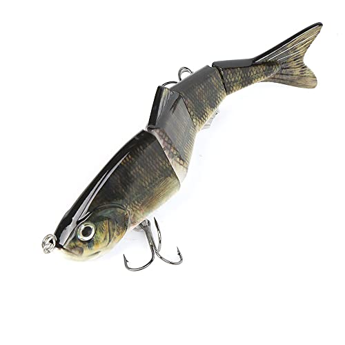 10in Multi Jointed Swimbait Fishing Lures Bait,4 Segment Big Giant Sinking Fishing Bass Lures,Crankbaits Swimbaits with Treble Hook - color: 10in,4.76oz-Color D