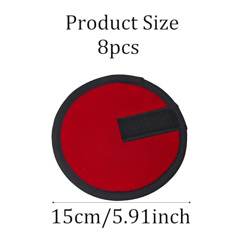8PCS 5.9 Inch Red Fishing Lure Covers, Hook Bait Storage Protectors, Lure Wraps Safety Sleeve for Fishing Rod Protection and Transport - color: Red