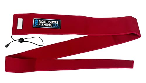 Premium Neoprene Fishing Rod Sleeve – Floating, Puncture Resistant, Labeled Protective Sock for Casting, Spinning, Trolling Fishing Rods - color: Red, size: 60", style: Spinning