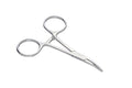 SE 3.5-Inch Stainless Steel Curved Forceps - Self-Locking, Serrated Tip for Precision Grip and Clamping - Perfect for Crafting, Fishing Tasks, Jewelry Making, and More! -636FC - size: 3-1/2", style: Curved
