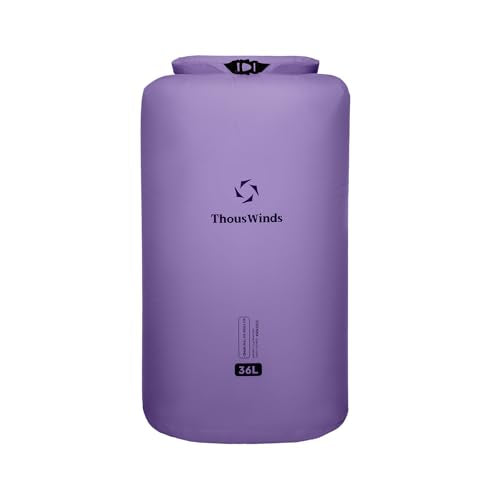 Thous Winds Waterproof Dry Bag - 36L Large Capacity Roll Top Waterproof Dry Sack Keeps Gear Dry for Kayak, Hiking, Camping Outdoors - color: Lilac, size: 36L