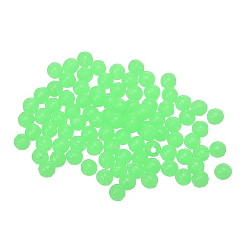 Fishing Beads Glow Hard Plastic Fishing Bait Eggs Lure Rigs Accessories, Fit for Saltwater Freshwater - Round - color: Green, size: 3 mm