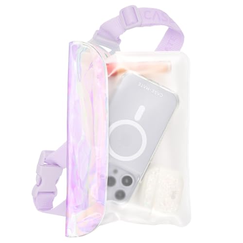 Case-Mate Soap Bubble IP68 Waterproof Fanny Pack - Iridescent | Floating Waterproof Phone Case w/Triple Seal Protection, Adjustable Strap-Fits All Phones-Beach Cruise Ship Travel Essentials - color: Iridescent Fanny Pack