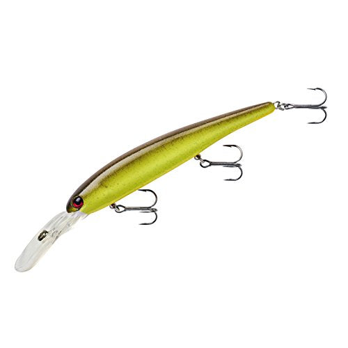 Bandit Lures 4 3/4-Inch Slender Minnow Jerkbait Trolls Up to 27 Feet Deep, Universal Color Patterns, 1 Piece - color: Chartreuse Rootbeer, size: 4 3/4", 5/8 oz
