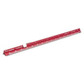 Alumicolor Aluminum Engineer Pocket Scale With Clip, 6IN, Red - color: Red, size: 6 Inch, style: Engineer With Clip