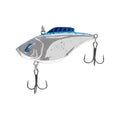 Bill Lewis Hammer-Trap - Freshwater Lifelike Lipless Crankbait Fishing Lure with Mustad Triple Grip Hooks, 3/8 Oz - 5/8 Oz - color: Chrome Blue / Splatter Black, size: 3/8 OZ