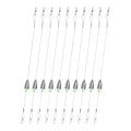 Carolina Rigs for Fishing- 12 Inch Steel Fishing Leaders with Fishing Weight, Pre Rigged Carolina Rigs with Fishing Weight 1/6oz, 1/4oz, 1/2oz, 10 Pcs - size: 1/2 oz; 12 Inch