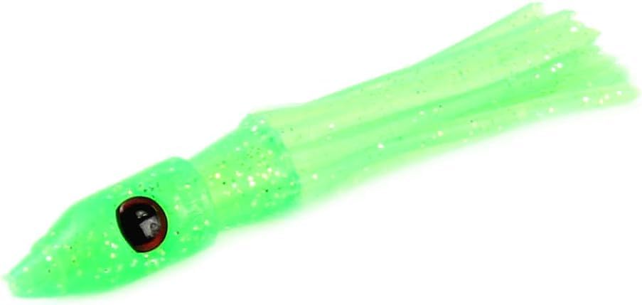 SquidNation Slammer Rubber Bullets Lures 10 Pack 3.50" for Sm & M Ballyhoo Tuna Lures by Squid Nation - color: Green-32