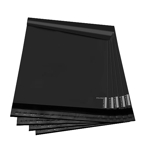 KKBESTPACK 200 Pcs 12x15.5 Poly Mailer Envelopes Shipping Bags Self Adhesive Waterproof Bags (Black), 12 x 15.5 - color: Black, size: 12" x 15.5" 200pcs