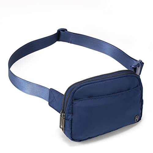 Pander Everywhere Belt Bag for Women, 5 Zipper Pockets Nylon Crossbody Fanny Pack Purse (Blue Perennial) - color: Blue Perennial