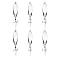 Fishing Spoons Lures Metal Saltwater Treble Trout Lures Jigging Spoon with Treble Hooks Spinner Baits for Freshwater - color: Silver, size: 18g / 3/5oz