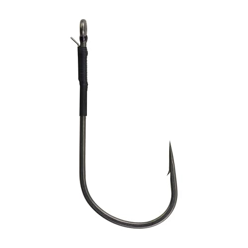 Berkley Fusion19 Wide Gap Live Bait Hooks, Size 4 Fishing Hooks, Needle Point with SlickSet Coating for Easy Penetration, Forged for Added Strength - color: Smoke Satin, size: 5/0, style: Heavy Cover