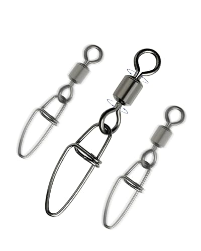 BLUEWING 50pcs High Strength Fishing Snap Swivels Saltwater Connector Crosslock Tackle for Quick Connect Fish Lures, 26-110LB - size: #03 S (60lb) 50pcs