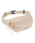 WATERFLY Fanny Pack Waist Packs: Large Crossbody Fanny Packs for Women Men with 5 Zipper Pockets Adjustable Strap Waist Bags Hip Pack for Traveling Cycling Running Hiking-White - color: White