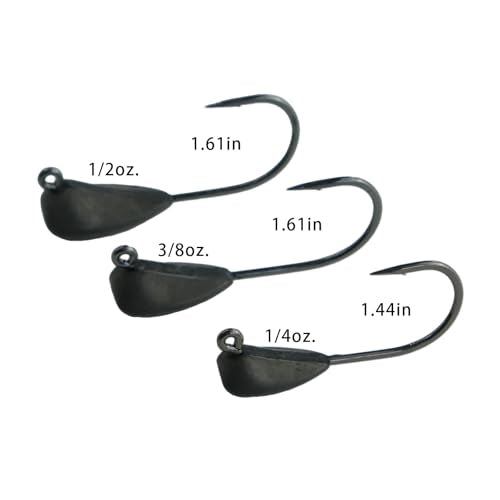 Tungsten 4 Anglers - 97% Pure Tungsten Finesse Mini Goby Tube Jig Head | Fit Small Finesse Tubes for Great Lakes Fishing |1/4, 3/8, 1/2oz. | Bass, Walleye, Pike, Lake Trout - size: 1/4oz. 1/0