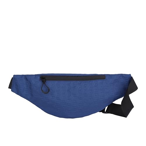 Ultra-light Crossbody Fanny Pack for Women Men Waist Belt Bag with 3 Zippered Pockets for Hiking, Running, Cycling, Outing (Navy Blue) - color: navy blue