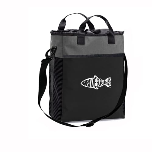 Riverruns Fishing Hunting Wader Bag with Vented Mesh, Waders Boots Bag, Fly Fish Storage Bag for Fishing, Hiking, Camping - color: Charcoal Taupe, size: Medium 30 L