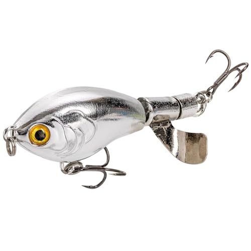 Strike King Bitsy Chickin Fishing Lure, Topwater Plopper, 2 1/2-Inches, 1/4-Ounce - color: Carolina Chrome