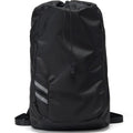 Pander Drawstring Backpack with Adjustable Shoulder Straps, Slim Gym Cinch Sack with Side Zipper Pocket, Machine Washable Polyester Daypack for Travel & Workout, Black - color: Black